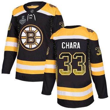 NHL Bruins #33 Zdeno Chara Schwarz Heim Drift 2019 Stanley Cup